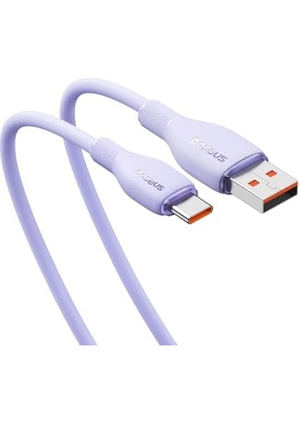 Pudding Hızlı Şarj Özellikli Type-C Kablo 100W, 1.2 Metre, Mor modelleri