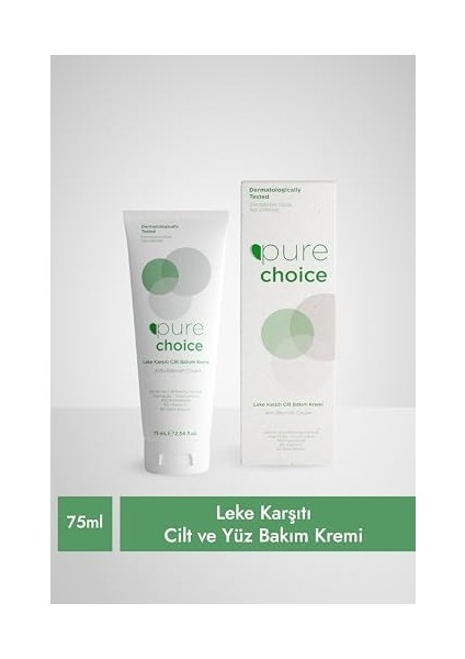 Pure Choice Leke Karşıtı Cilt Bakım Kremi 75 Mililitre modelleri