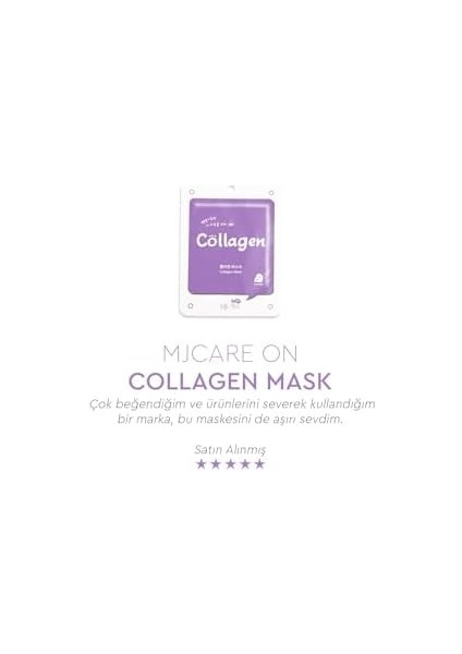 Mjcare On Collagen Mask Kolajen Özlü Yüz Maskesi 10'lu fiyatları