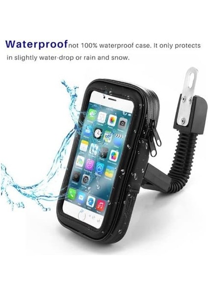 Motosiklet Dikiz Ayna Için Telefon Tutucu Su Geçirmez Fermuarlı Kılıf 6.7 Inç Kadar Uyumlu Scooter Telefon Tutucu Xl1 modelleri