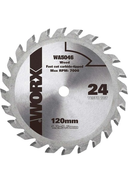 WA5046 120X9,5MM Ahşap Kesme, Daire Testere Bıçağı