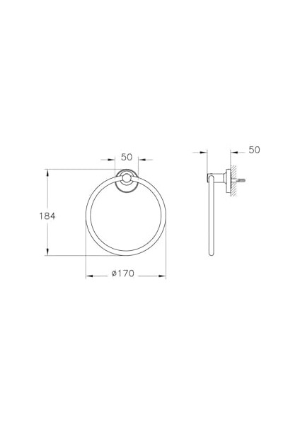 Base 300 A44110 Halka Havluluk, Krom modelleri