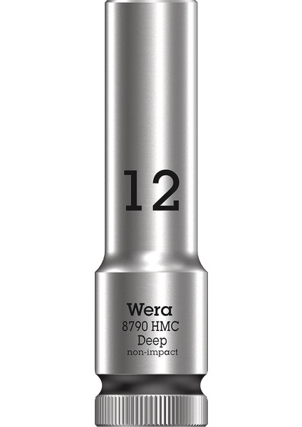 05004552001 8790 Hmc Derin Lokma Anahtar 1/2 Inç, Siyah, 12,0 mm