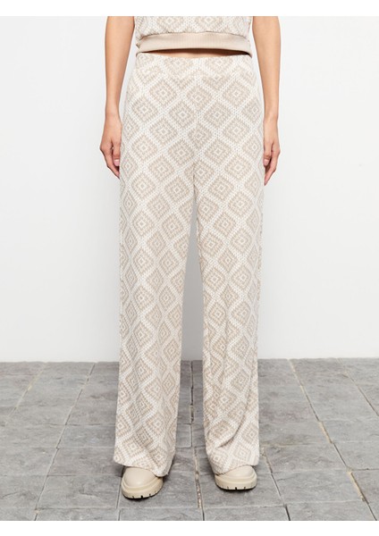 Yeni Sezon Rahat Kalıp Desenli Kadın Pantolon indirimleri