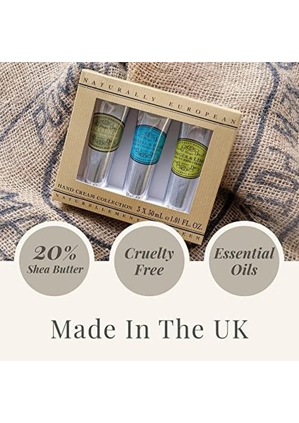 Naturally European Mini El Kremi Ginger & Lime - Verbena - Freesia & Pear Set 3 x 30 ml