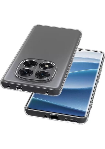 Xiaomi Redmi Note 14 Pro 4g Için Ekran Koruyuculu Kılıf Kamera Çıkıntılı Şeffaf Kaymaz Silikon Kapak