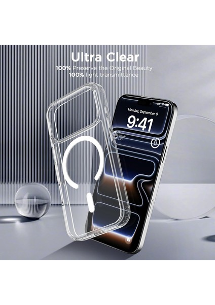 Iphone 17 Pro Max Uyumlu Kılıf Magsafe Şarj Destekli Yüksek Kamera Çerçeveli Sararmaz Sert Pc Kapak fırsatları
