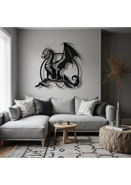 Ejderha Figürlü Metal Duvar Dekoru – Fantastik ve Güçlü Tasarım fiyatları