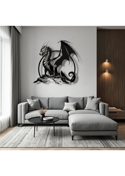 Ejderha Figürlü Metal Duvar Dekoru – Fantastik ve Güçlü Tasarım modelleri