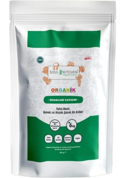 Soul Kitchen Organik Bebek Muhallebisi B1 Vitaminli Tahıl Bazlı Ek Gıda 250GR fiyatları