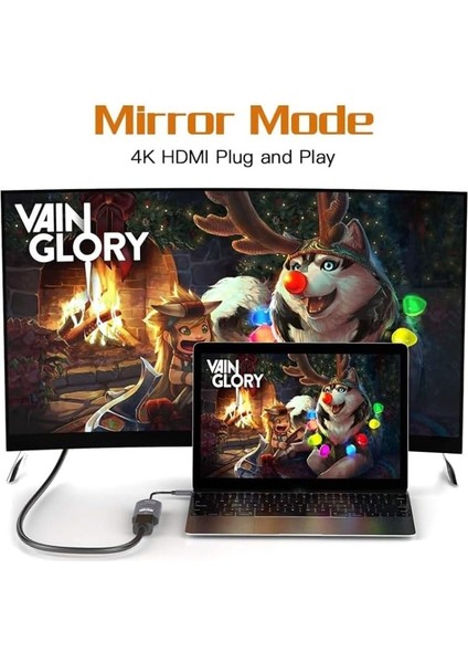 Type-C To HDMI Kablo, 4K 30Hz Yüksek Hızlı, Tip C To HDMI Kablo USB C To HDMI Görüntü Aktarım Kablo ZR859 fiyatları