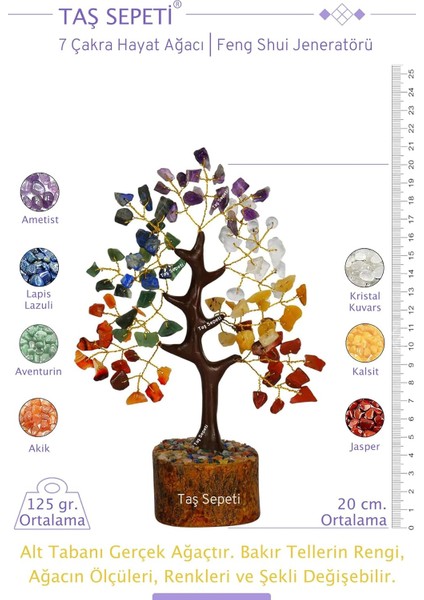 Sepeti 7 Çakra Hayat Ağacı Feng Shui Ağacı Pozitif Enerji Için Ağaç Enerji Jeneratörü