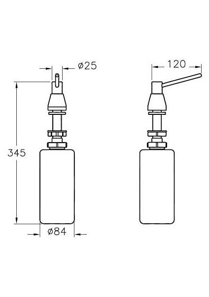 Arkitekta A44047 Sıvı Sabunluk, Krom fiyatları