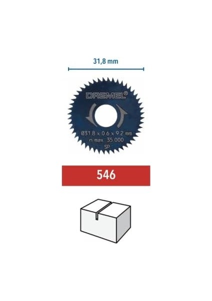 546 Yarık/çapraz Kesim Bıçağı 31,8 Mm, 2'li modelleri
