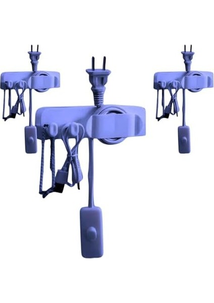 Kuvvetli Yapışkanlı, Duvar Tipi, Telefon, Mini Tablet Şarj ve Kablo Düzenleyicili Çok Amaçlı Mini (Mavi, 3 Adet) fiyatları