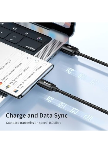 Ca 3681 240W Type C To Type C Şarj Kablosu, Siyah 2 M modelleri