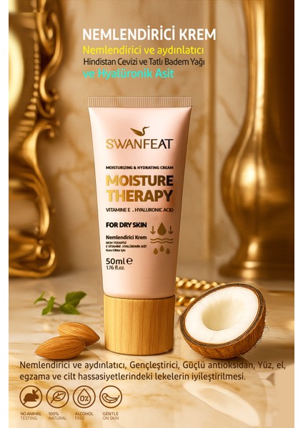 Nemlendirici Krem Kuru Cilt, Nem Terapisi E Vitamini Hyalüronik Asit İçeren 50ml