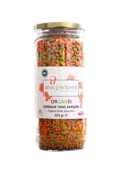 Soul Kitchen Organik Çorbalık Tahıl Karışımı Cam 400GR fiyatları