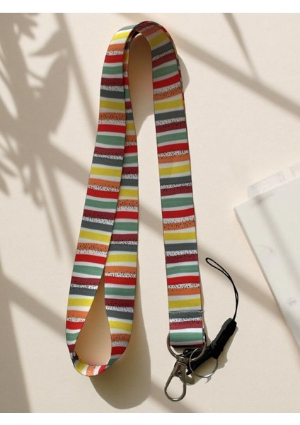 Renkli Trend Baskılı Boyun Askı Ipi Çok Amaçlı Yaka Kartı Telefon Askısı