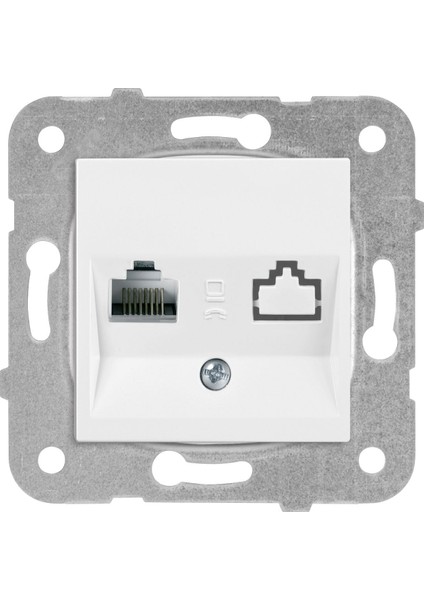 Beyaz Tekli Cat6 Mekanizma