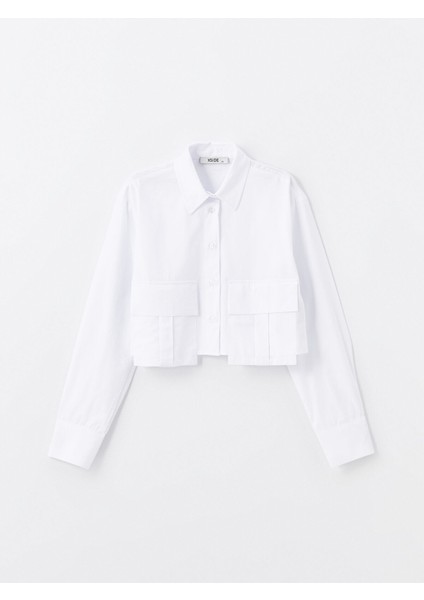 Yeni Sezon Düz Uzun Kollu Crop Kadın Gömlek indirimleri