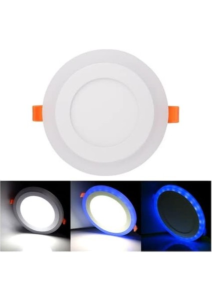 Adet Çift Renkli Hero LED Panel 6+3 Watt 14,5 cm Mavi - Beyaz Iki Renkli Tavan Spot Lambası modelleri