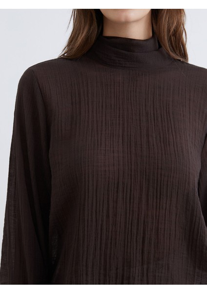 Yeni Sezon Dik Yaka Dokulu Bluz modelleri