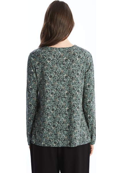 Yeni Sezon Bağlamalı Yaka Desenli Kadın Bluz fırsatları