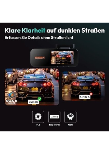 Botslab 4K Cam Ön ve Arka, 4K Araç Çizgi Kamerası Ön ve 2k Arka Kamera, Gece Görüşü, Starvıs Sensörü, Adas, 170° Geniş Açı, Dahili Gps ve Wifi, 24/7 Modu, 64 GB Sd Kart Dahil fiyatları