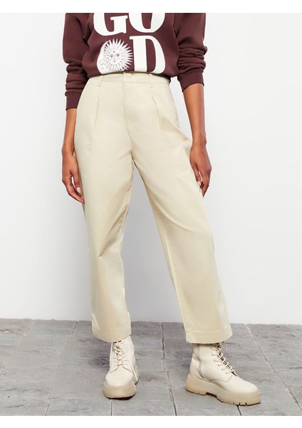 Yeni Sezon Rahat Kalıp Düz Gabardin Kadın Pantolon fırsatları