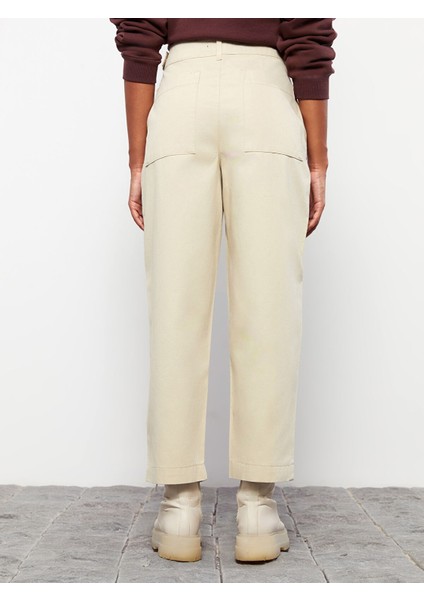 Yeni Sezon Rahat Kalıp Düz Gabardin Kadın Pantolon indirimleri