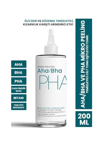 Procsın Hydro Solutıon Aha/bha ve Pha Mikro Peeling Temizleyici Cilt Tonu Eşitleyici Tonik 200 ml fiyatları