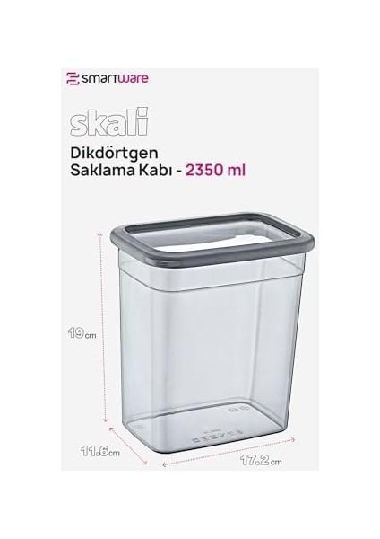 24'lü Setskali Dikdörtgen Saklama Kabı 2350 ml fiyatları