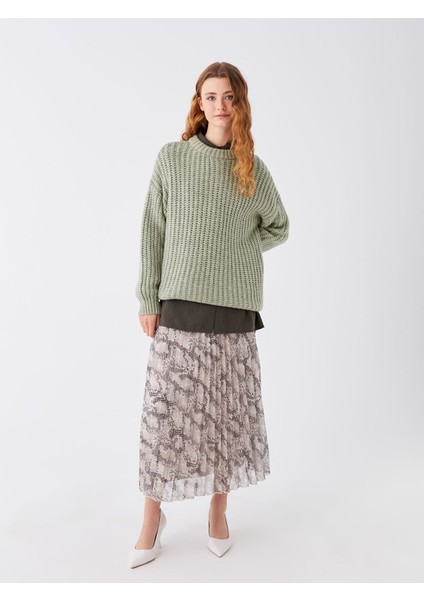 Yeni Sezon Beli Lastikli Desenli Kadın Şifon Etek fiyatları