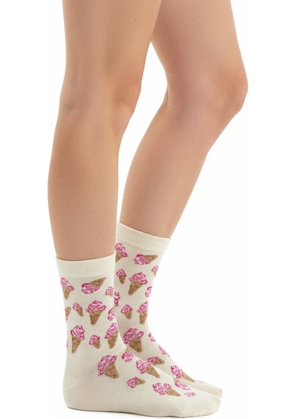 Ice Cream Socks – Desenli Unisex Soket Çorap fırsatları