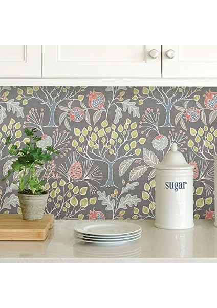 NU3039 Groovy Bahçe Gri Soy & Stick Çok Renkli Duvar Kağıdı modelleri