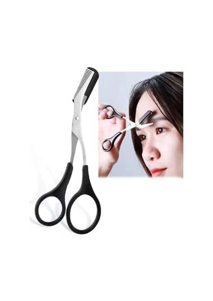 Gaman 5ın1 Kaş ve Kirpik Bakım Seti - Kaş Makası, Cımbızı, Tarağı, Dikey ve Yatay Usturası