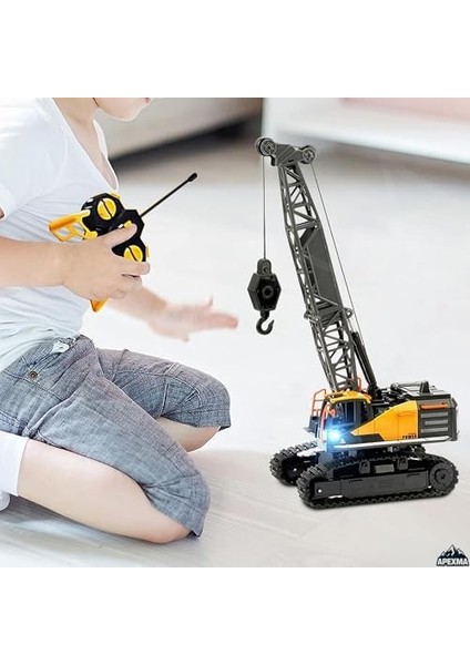 Uzaktan Kumandalı Şarjlı LED Işıklı Rc Iş Makinesi Paletli Vinç fiyatları