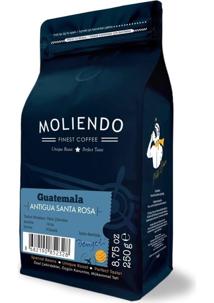 Moliendo Finest Coffee Guatemala Antigua Shb Yöresel Kahve (Çekirdek) 250 G fiyatları