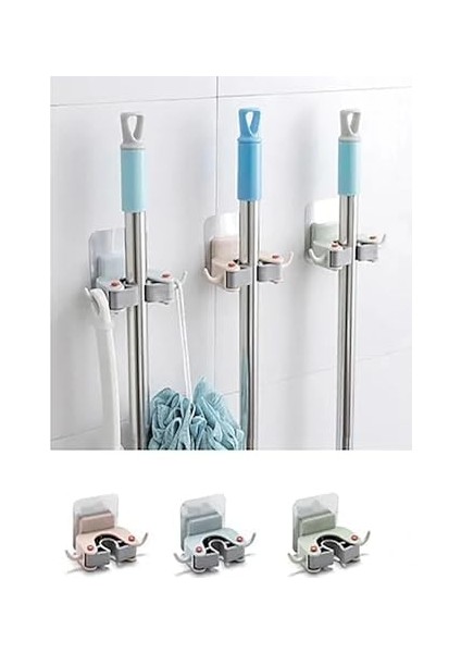 Paspas Süpürge Fırça ve Mop Askısı Sap Tutucu Mutfak Askı 2 Adet fiyatları