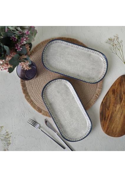 Mosaic Kayık Tabak 28 cm 2 Adet 21621