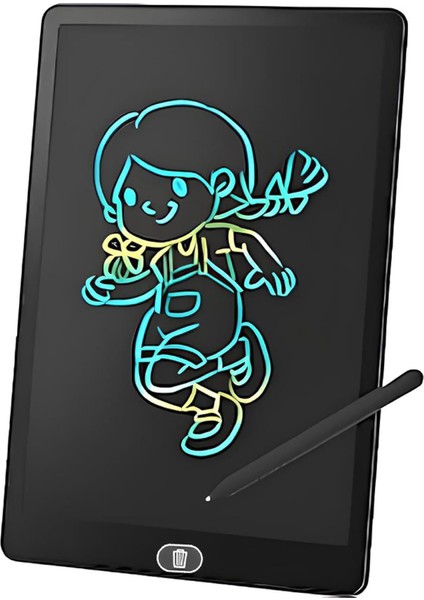 Çocuklar ve Yetişkinler Için Dokunmatik Ekran Dijital Çizim Tahtası, Kalemli Yazı ve Çizim Tableti (Siyah, Cwt-10)