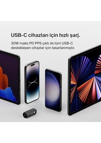 Boostcharge 30W Hızlı Araç Şarj Cihazı, Usb-C Güç Dağıtım Portlu Kompakt Tasarım, 16, 15, Galaxy S23,, Vb. Için Evrensel Uyumluluğa Sahip USB Araç Şarj Cihazı - Siyah fiyatları