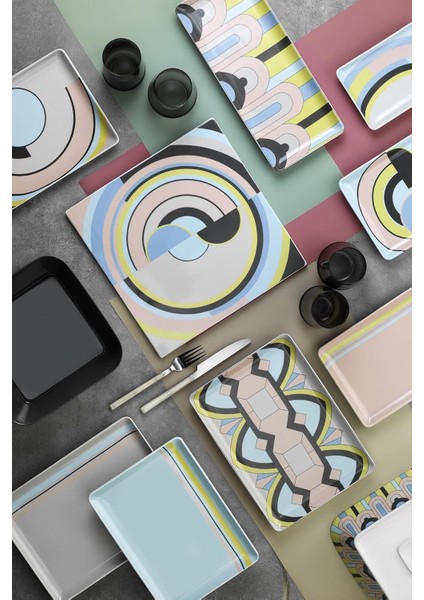 10876 Tek Parça 32CM Art Deco Peynir Tabağı