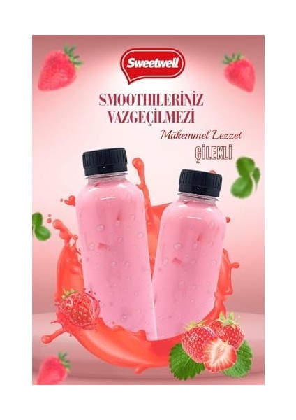 Sweetwell Çikolatalı 400 gr + Çilekli 400 gr Vegan Bezelye Proteini Tozu -%83 Protein Içerir Pae Protein