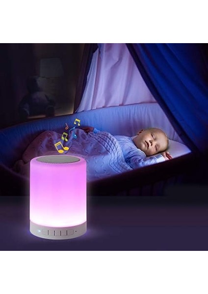 Gece Lambası Bluetooth Hoparlör, Taşınabilir Kablosuz Bluetooth Hoparlör, Dokunmatik Kontrol Komodin Lambası, Dış Mekan Hoparlörleri Bluetooth, Kız, Erkek, Bebek Için En Iyi Hediyeler fiyatları