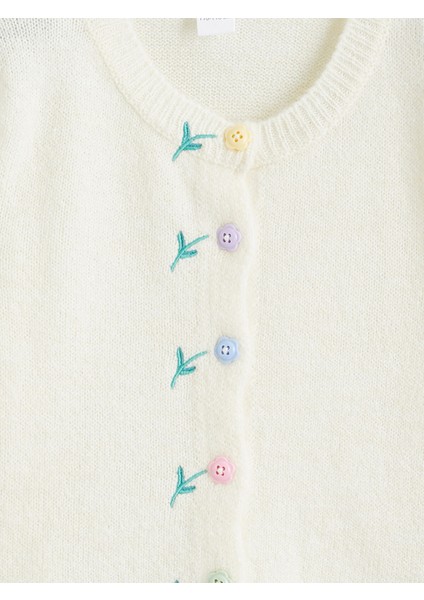 Yeni Sezon Çiçek Nakışlı Kız Çocuk Hırka fiyatları