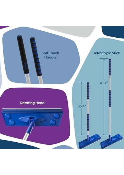 Mikrofiber Mop Üçlü Set (Islak-Kuru-Duvar) modelleri