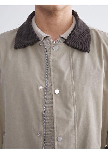 Yeni Sezon Standart Kalıp Kadife Yaka Erkek Mont modelleri