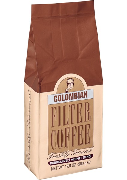 Kurukahveci Mehmet Efendi Colombian Filtre Kahve Folyo 500 gr